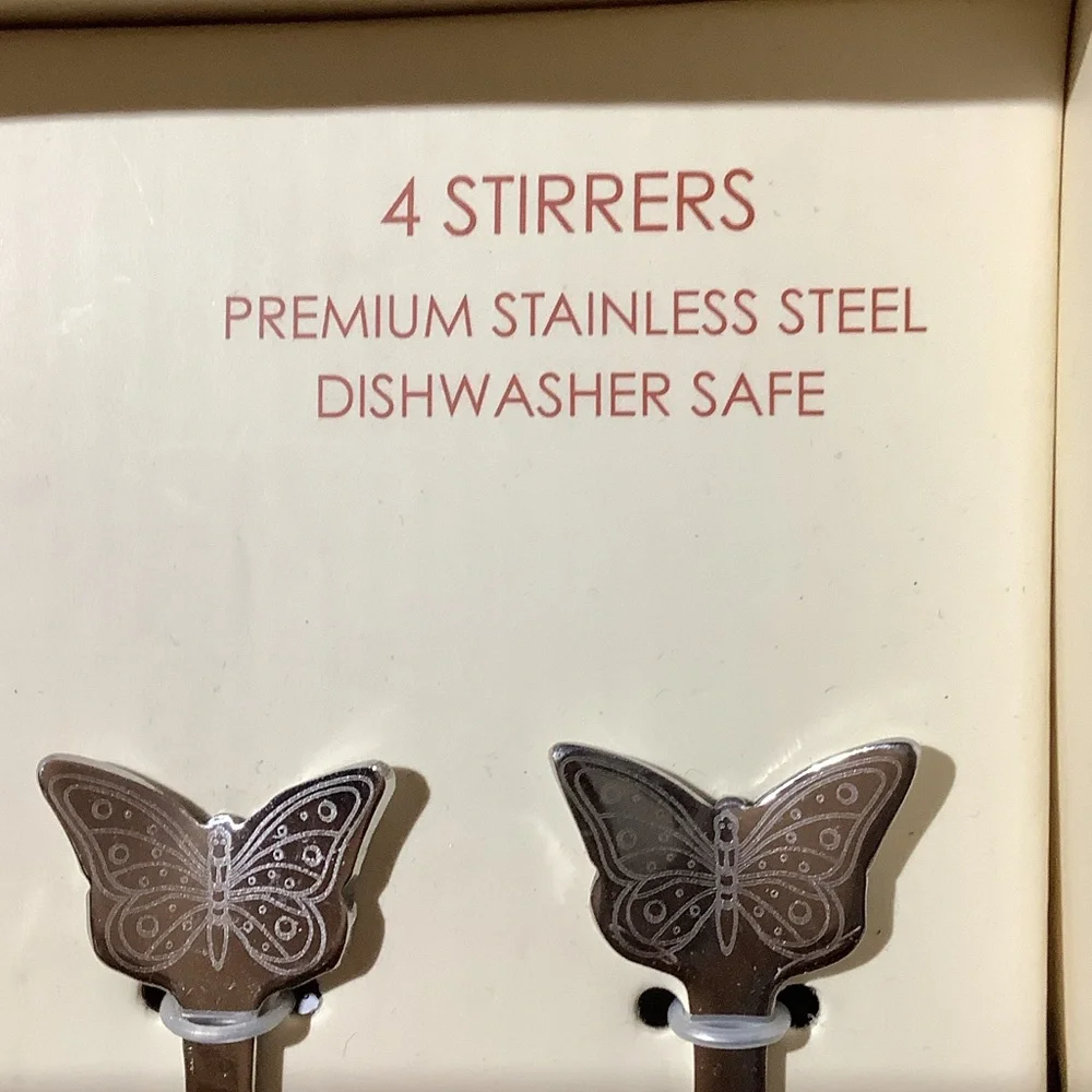 Towle Silver Butterfly Drink Stirrers